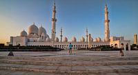 Sheikh Zayed Grote Moskee Abu Dhabi verenigd Arabisch Emiraat buiten daglicht uitzicht