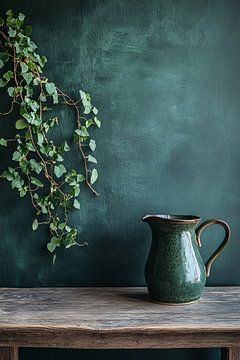 Groen keramiek, klimop en hout van Imperial Art House