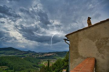 Thunderstorms in Le Castellet in the south of France by Tanja Voigt