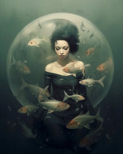 Contemporary portret "In my own bubble"