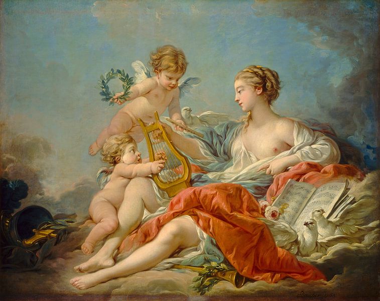 François Boucher. Allegorie der Musik von 1000 Schilderijen