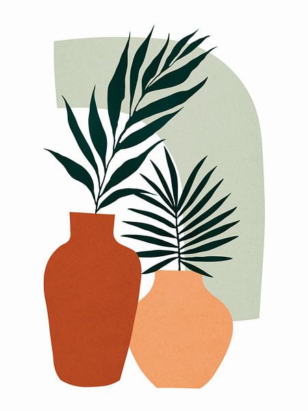 Watercolor tropical leaves 4 by Vitor Costa