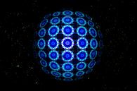 Des cercles bleus dans un kaléidoscope par Antwan Janssen Aperçu