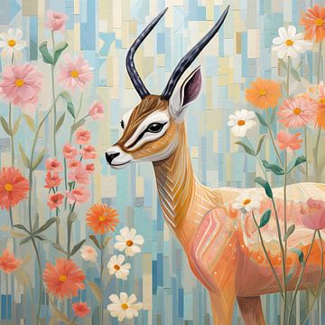 Gazelle | Natürliches Porträt von Wunderbare Kunst