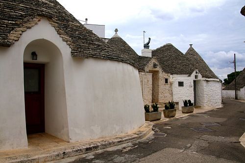 Trulli huisjes in Alberolbello, Italië