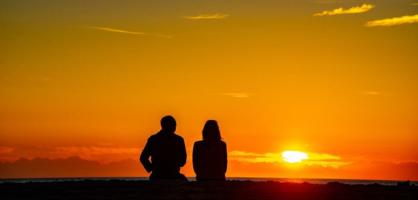 couple et coucher de soleil par Jan Fritz