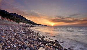 Coucher de soleil Samos Grèce sur John Leeninga