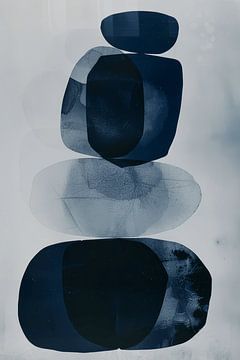 Indigo, modern en abstract van Carla Van Iersel