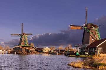 The windmills at the Zaanse Schans Zaandam by Rick van de Kraats