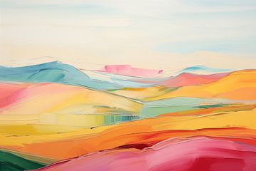 Abstract heuvel landschap #8 van Bert Nijholt