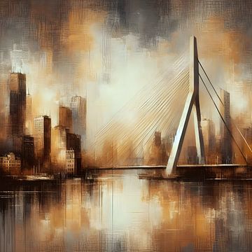 Erasmusbrug Rotterdam van FoXo Art
