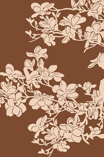 Magnolia Bloesem | Illustratie | Pattern | Retro