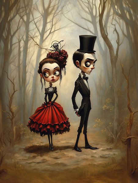 Mystiek paar van fernlichtsicht