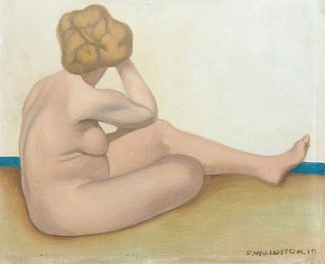 Félix Vallotton - Badgasten zittend in het zand (1918) van Peter Balan