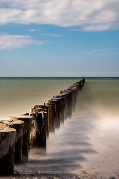 Groynes on the Baltic Sea by Marcus Beckert