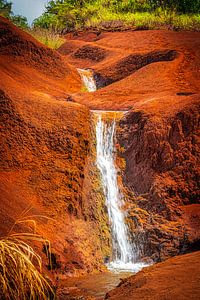 Roter Schmutzwasserfall Kauai, Hawaii