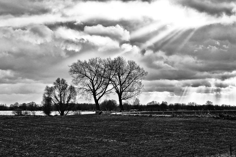 Landschaft an der Waal von J.P. Valentine