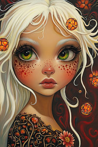 Blumen und Augen | Mädchen mit Blumen