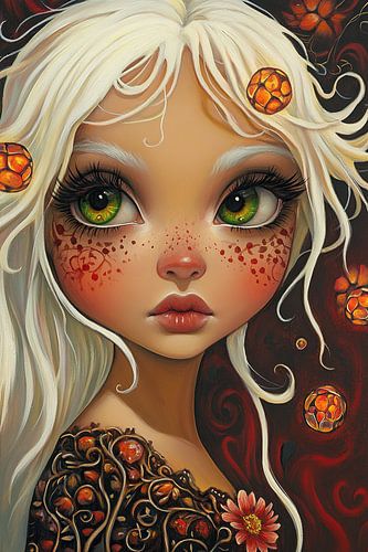 Blumen und Augen | Mädchen mit Blumen