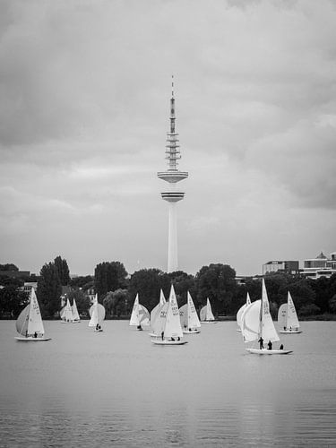 Hamburg Außenalster sailboats Telemichel - city water landscape ships