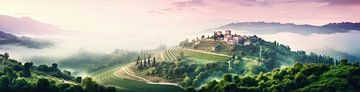 Panorama van Toscane van fernlichtsicht