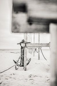 Schönes Schwarz-Weiß-Bild auf Vlieland von Lydia