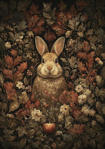 Herfstkonijntje met appel