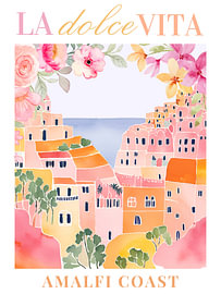 La Dolce Vita, bloemenprint uit Italië, Italiaanse wanddecoratie van Bella studio