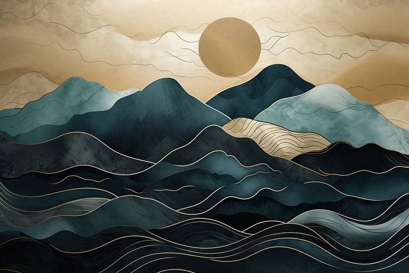 Landschap met bergen van Imagine