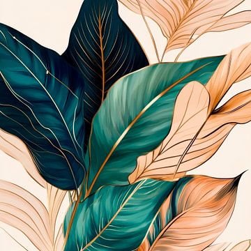 Pflanzenblatt Muster von Poster Art Shop