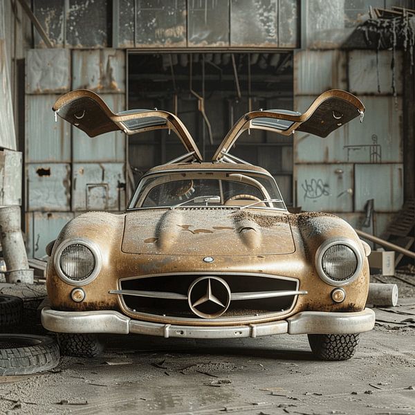 Mercedes 300 SL Flügeltüren gold Werkstatt von gm_designs
