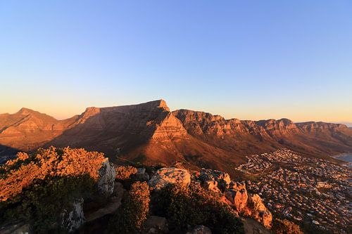 Kapstadt Tafelbergpanorama vom Lionshead Sunset