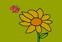 Bloem en vlinder