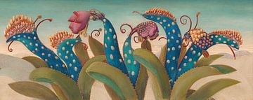 Blue Green Flowers | Bold Blooms and Leafy Dreams