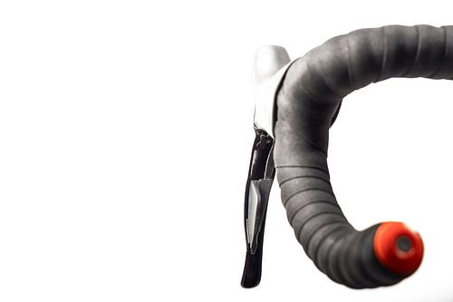 Details van de wielrennersfiets "stuur"