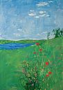 Poppy Green Botanical Meadow Flower by Niklas Maximilian thumbnail