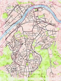 Karte von Seraing im stil 'Soothing Spring' von Maporia