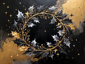 Kreis des Lichts - Goldener Winterkranz