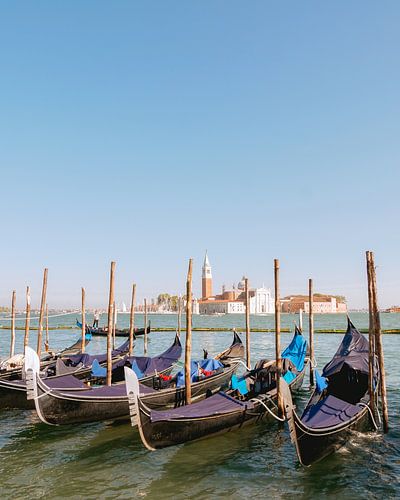 Gondolas in sunny Venice