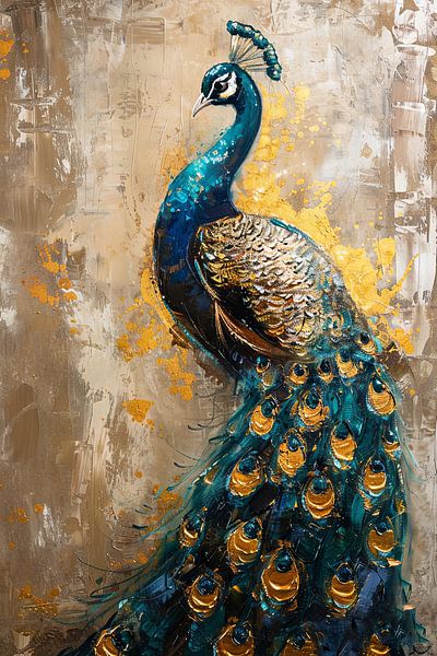Blue peacock by Poster Art Shop