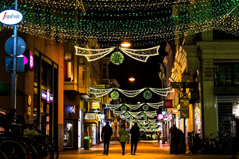 Illuminated streets Groningen by Foto Pia