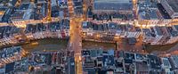 View from the Utrecht Domtoren during the early morning / blue hour. by Russcher Tekst & Beeld thumbnail