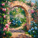 Bloeiende tuinboog van Poster Art Shop thumbnail