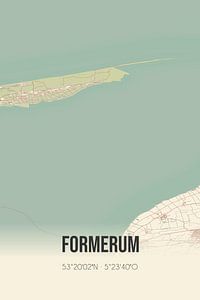 Carte ancienne du Formerum (Fryslan) sur Rezona