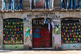 Colourful house facade in Madrid by Flatfield