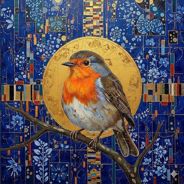 golden robin by Karin van Bylevelt