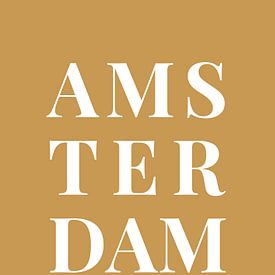 Amsterdam (in goud/wit) van MarcoZoutmanDesign