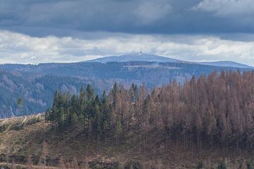 Brocken in de winter, Harz gebergte