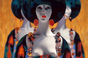 Fashionista mit Schmuck