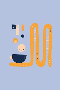 Moderne Mid Century Retro Abstraktion